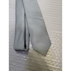 Azazie Men's Poly Tie Solid Silver 56L 2.5W